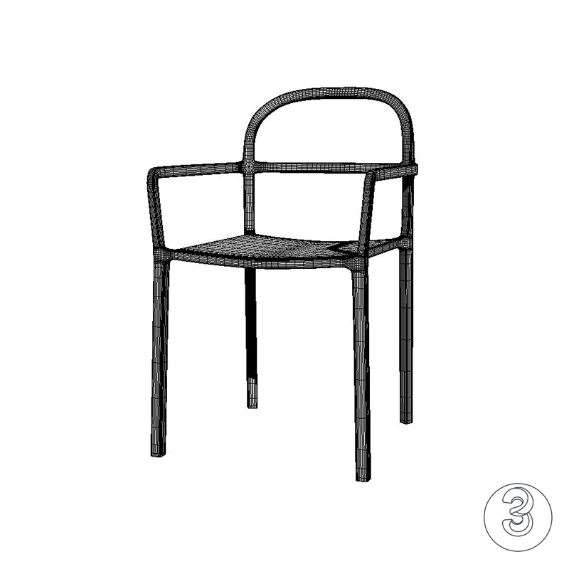 Ypperlig Chair chairs by IKEA 3D model by Bimarium
