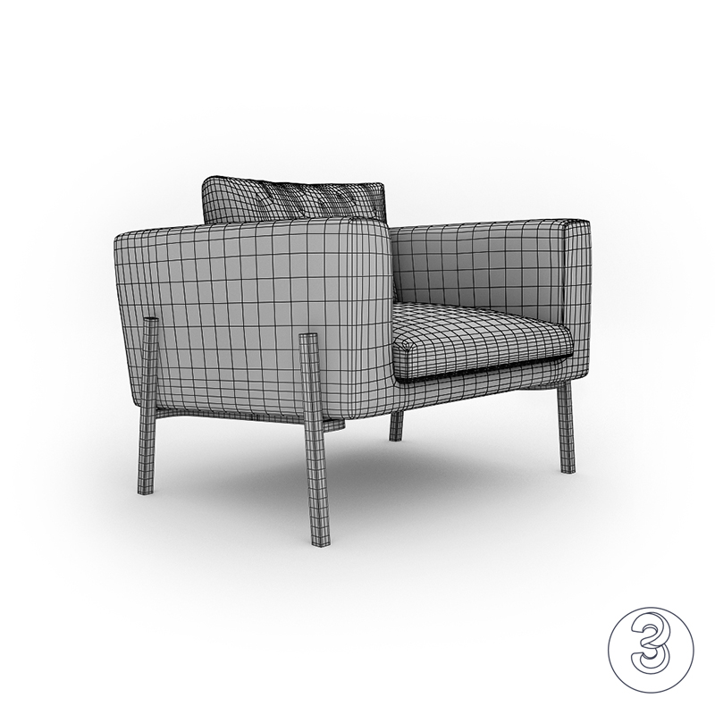 Koarp armchairs by IKEA 3D model by Bimarium