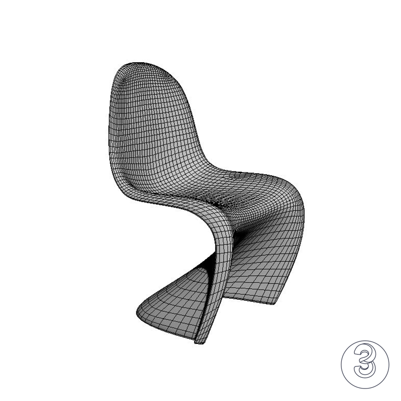 Panton chairs by Vitra 3D model by Bimarium